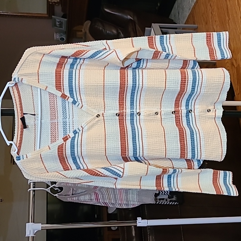 Urban Outfitters Out From Under Jojo Oversized Thermal Button-Front Top Size Med